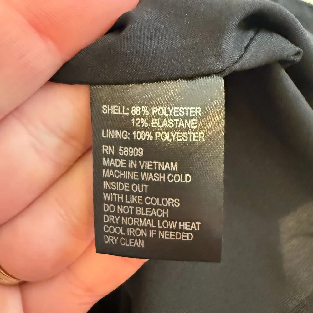 Gianni Bini Black Cutout Sheath Dress Size 6 Spaghetti Strap Midi Bodycon - Picture 8 of 8